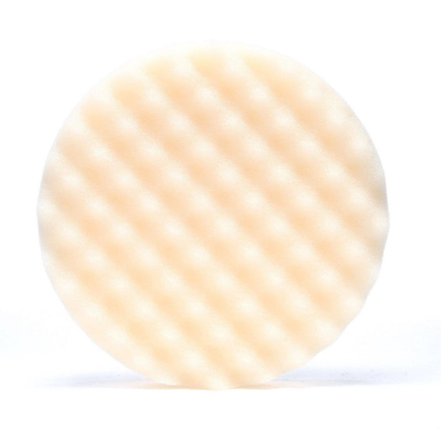 3M Perfect-It Hookit Foam Compounding Pad, Hook and Loop, Waffle, White, 8 in (05737) (7100008771)  - (6Pack)