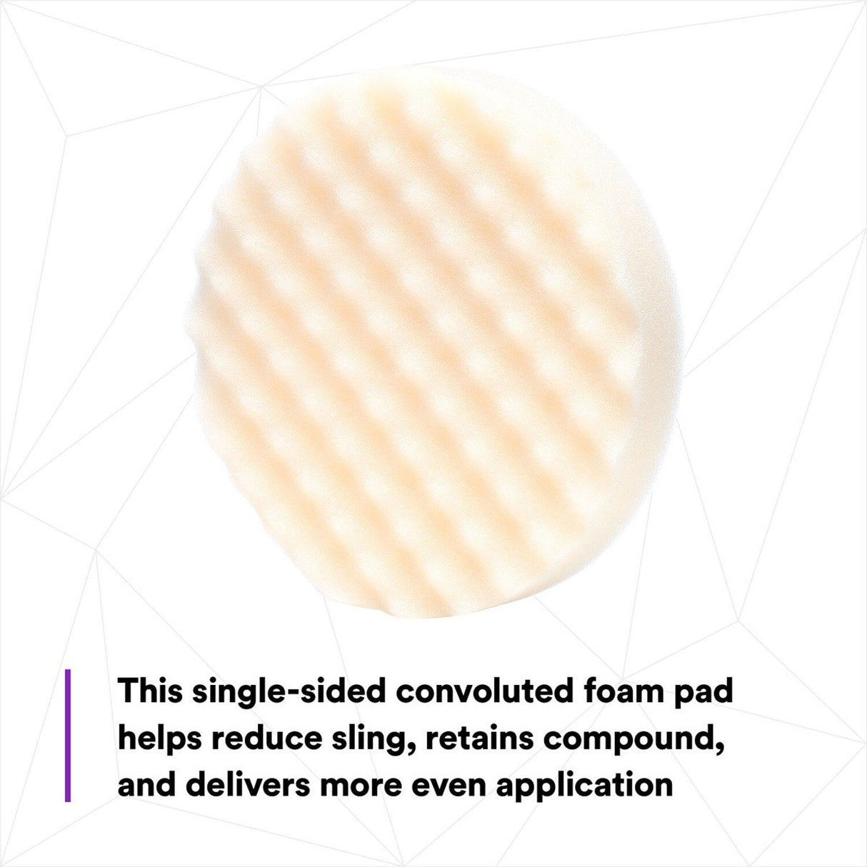 3M Perfect-It Hookit Foam Compounding Pad, Hook and Loop, Waffle, White, 8 in (05737) (7100008771)  - (6Pack) - 6