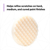 3M Perfect-It Hookit Foam Compounding Pad, Hook and Loop, Waffle, White, 8 in (05737) (7100008771)  - (6Pack) - 9