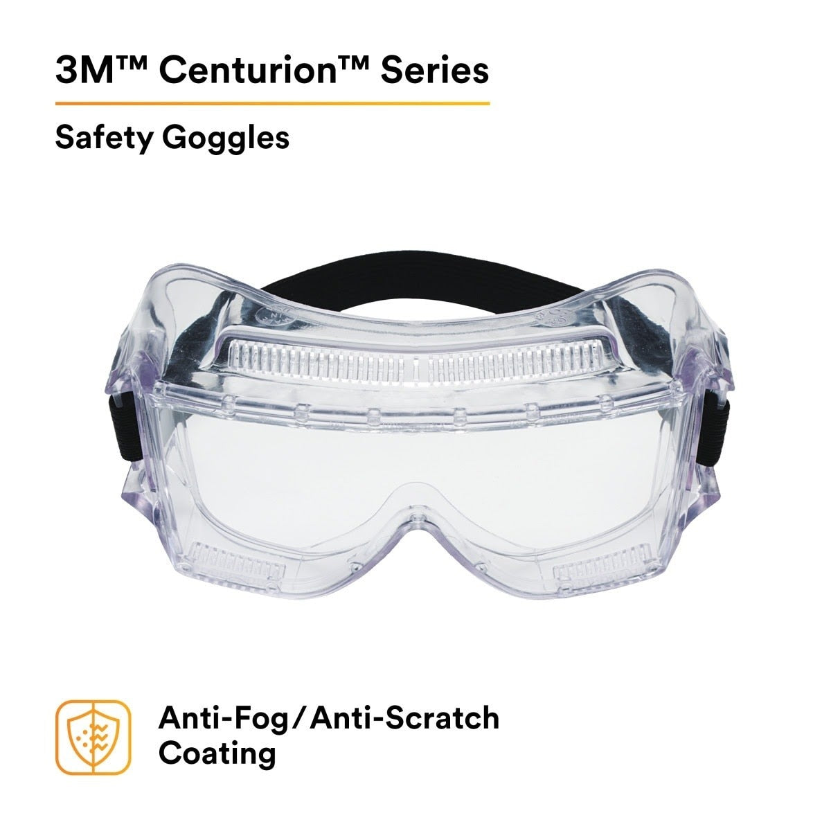3M 40301-00000-10 Centurion Impact Safety Goggles 452AF, Clear Anti-Fog Lens (7100009575)  - (10Pack) - 2