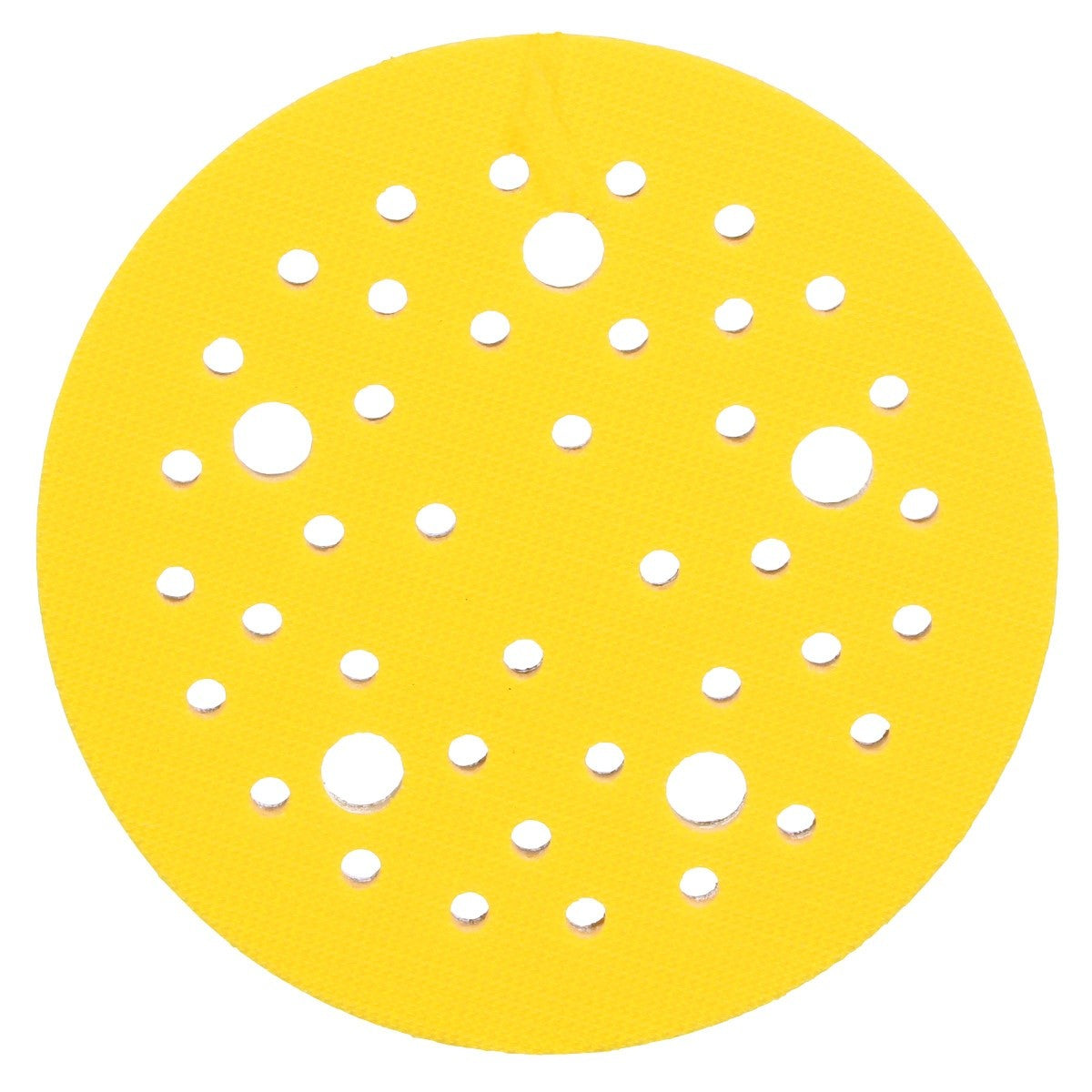 3M 20290 Xtract Hookit Low Profile Finishing Back-up Pad, 44 Holes, Yellow, 5 in, 5/16-24 EXT (7100009657) (10 Pack) - 3