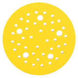3M 20290 Xtract Hookit Low Profile Finishing Back-up Pad, 44 Holes, Yellow, 5 in, 5/16-24 EXT (7100009657) (10 Pack) - 3