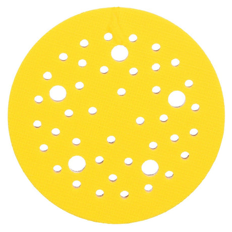 3M 20290 Xtract Hookit Low Profile Finishing Back-up Pad, 44 Holes, Yellow, 5 in, 5/16-24 EXT (7100009657) (10 Pack) - 3