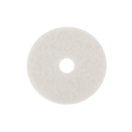 3M 4100 White Super Polish Pad, Fine, White, 11 in (7100010560) (5 Pack)