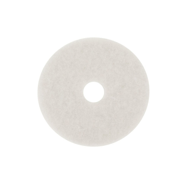 3M 4100 White Super Polish Pad, Fine, White, 11 in (7100010560) (5 Pack)