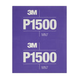 3M 270J 34343 Hookit Flexible Abrasive Sheet, P1500, 5.5 in x 6.8 in (7100010565) (125 Pack) - 3