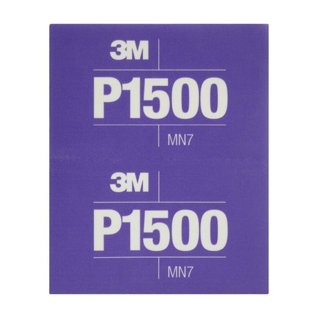 3M 270J 34343 Hookit Flexible Abrasive Sheet, P1500, 5.5 in x 6.8 in (7100010565) (125 Pack) - 3