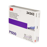 3M 270J 34343 Hookit Flexible Abrasive Sheet, P1500, 5.5 in x 6.8 in (7100010565) (125 Pack) - 6