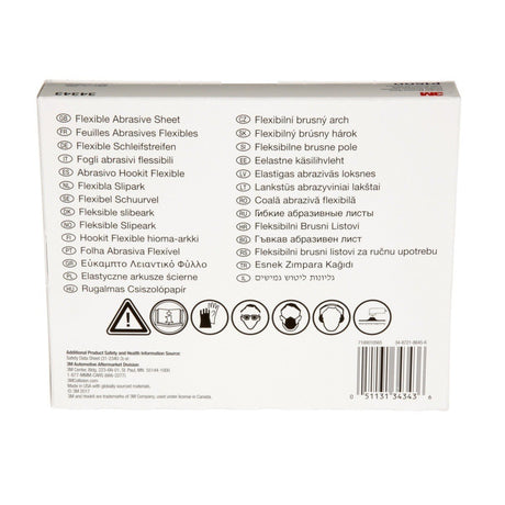 3M 270J 34343 Hookit Flexible Abrasive Sheet, P1500, 5.5 in x 6.8 in (7100010565) (125 Pack) - 8