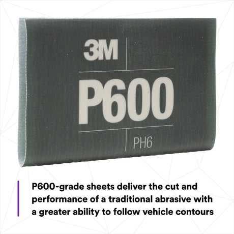 3M 270J 34339 Hookit Flexible Abrasive Sheet, P600, 5.5 in x 6.8 in (7100010566) (125 Pack) - 8