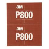 3M 270J 34340 Hookit Flexible Abrasive Hand Sheet, P800, 5.5 in x 6.8 in (7100010567) (125 Pack) - 2