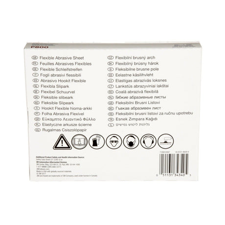3M 270J 34340 Hookit Flexible Abrasive Hand Sheet, P800, 5.5 in x 6.8 in (7100010567) (125 Pack) - 9