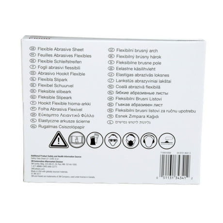 3M 270J 34341 Hookit Flexible Abrasive Sheet, P1000, 5.5 in x 6.8 in (7100010569) (125 Pack) - 5