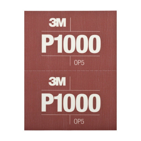3M 270J 34341 Hookit Flexible Abrasive Sheet, P1000, 5.5 in x 6.8 in (7100010569) (125 Pack) - 6
