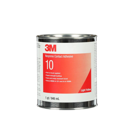 3M 10 Neoprene Contact Adhesive, Light Yellow, 1 Quart Can (7100011456) (12 Pack)