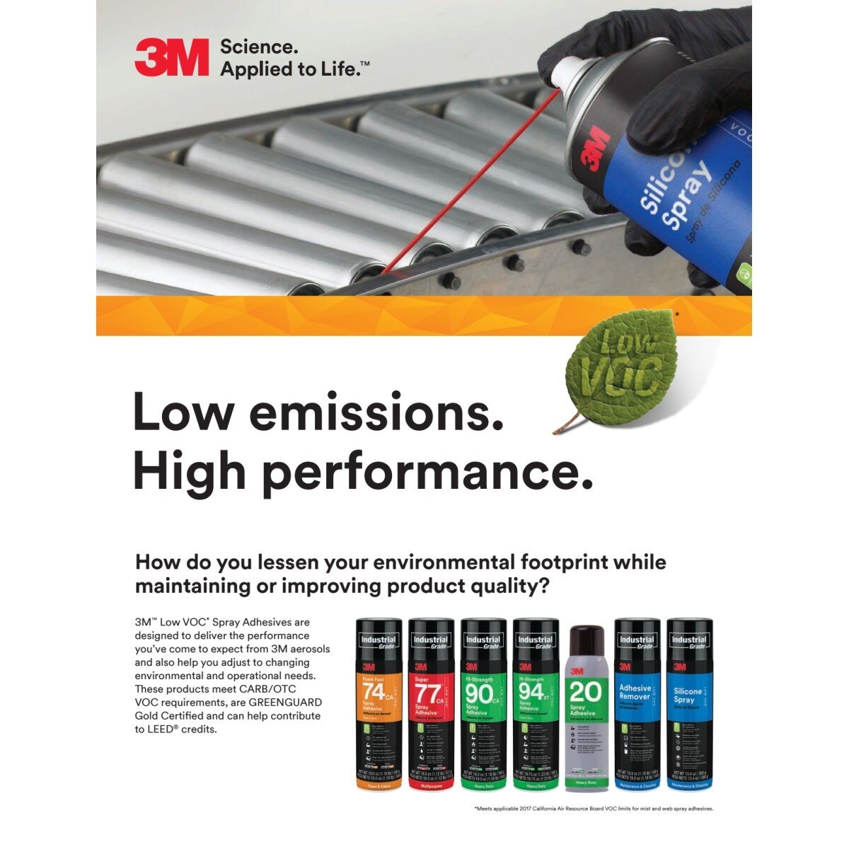 3M 74 Foam Fast 74 CA Spray Adhesive, Clear, Low VOC 25 Percent, 24 fl oz, Foam and Fabric (Net Wt 19 oz) (7100014108)  - (12Pack) - 4