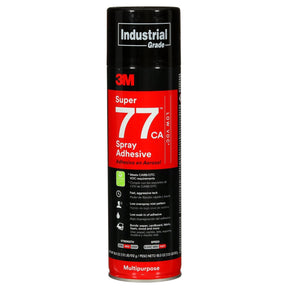 3M 77CA Multipurpose Spray Adhesive Clear Low VOC 25 Percent 24 fl oz Net Wt 18 oz (7100014109) (12 Pack)