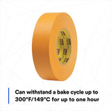 3M 2525 Performance Flatback Tape, Orange, 24 mm x 55 m, 9.5 mil (7100016326) (36 Pack) - 9