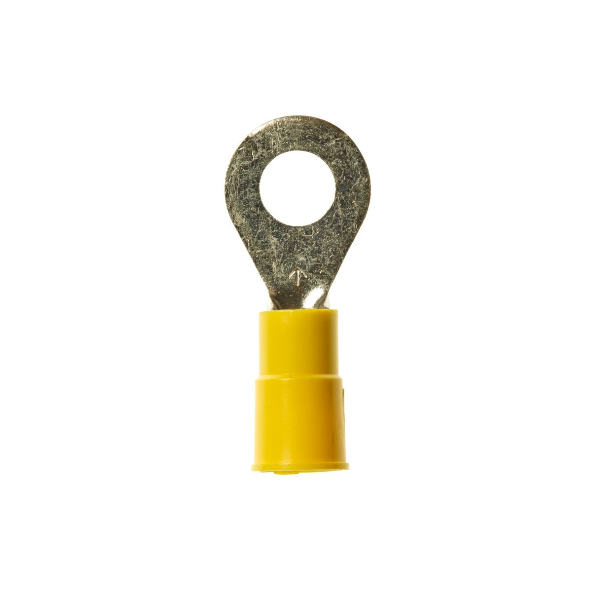 3M MV10-14R/SX Vinyl Insulated Brazed Seam Ring Tongue Terminal, Yellow, 12 to 10 AWG, 600V (7100017418) (50 Pack)