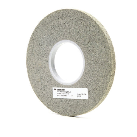 3M XP-WL Scotch-Brite EXL-XP Deburring Wheel, 10S Fine, Silicon Carbide, Gray, 8 in x 1/2 in x 3 in (7100018574) (4 Pack) - 3