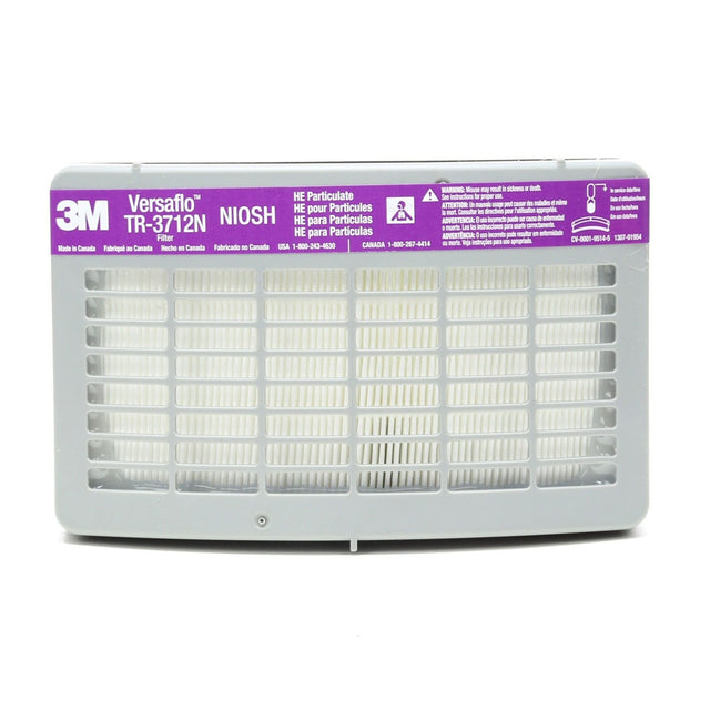 3M TR-3712N-5 Versaflo HE Particulate Filter for TR-300 Series PAPR, Gray (56313) (7100018971) (5 Pack)