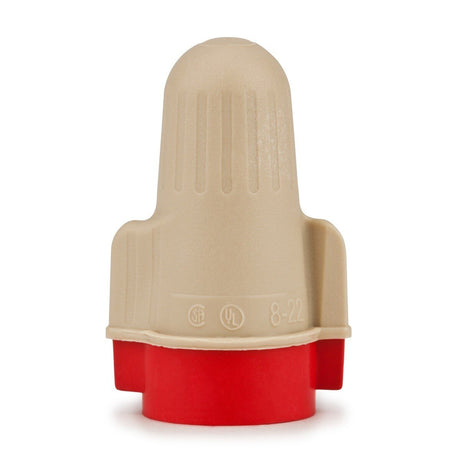 3M T/R+JUG Wire Connector, Tan/Red, Twist-On, 22-8 AWG, 600V, UL Listed, CSA Certified, Jug (7100019140) (6000 Pack)