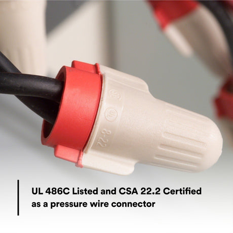 3M T/R+JUG Wire Connector, Tan/Red, Twist-On, 22-8 AWG, 600V, UL Listed, CSA Certified, Jug (7100019140) (6000 Pack) - 4