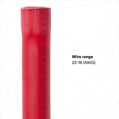 3M MVU18BCX Butt Connector, Vinyl Insulated, Red, 22-18 AWG, 1 in (7100021008) (500 Pack) - 4