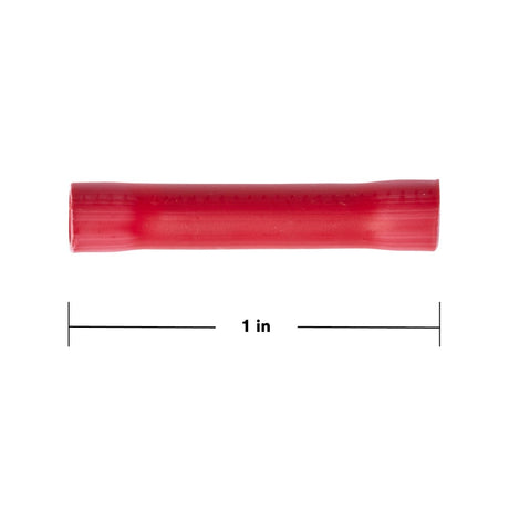 3M MVU18BCX Butt Connector, Vinyl Insulated, Red, 22-18 AWG, 1 in (7100021008) (500 Pack) - 7