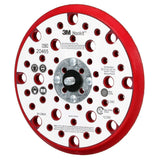 3M 20465 Xtract Hookit Low Profile Back-up Pad 861 Plus, Red Foam, 6 in, 53 Holes, 5/16-24 EXT (7100022038)  - (10Pack) - 3