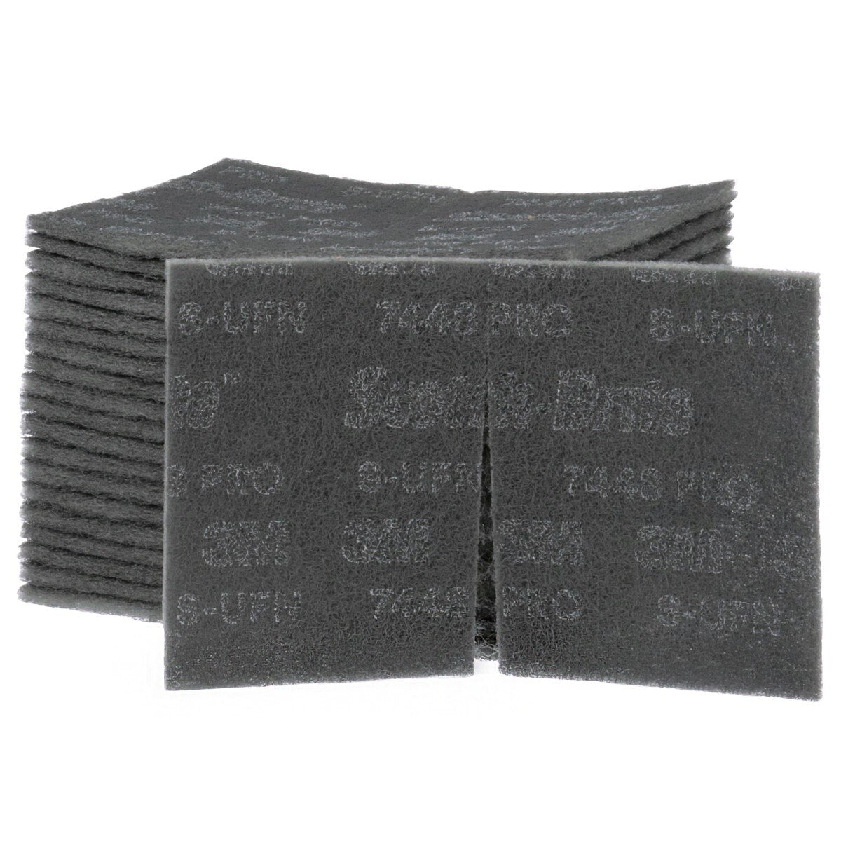 3M PO-HP 7448 Scotch-Brite Hand Pad, SiC Ultra Fine, Gray, 6 in x 9 in (7100023340) (60 Pack)