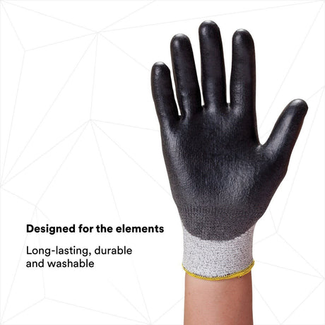 3M CGL-CR Comfort Grip Cut Resistant Work Gloves, ANSI 3, Gray, Large, Nitrile Foam Coated, Washable, Knit Wrist Cuff (7100023421) (1 Pair)  - (6Pack) - 4