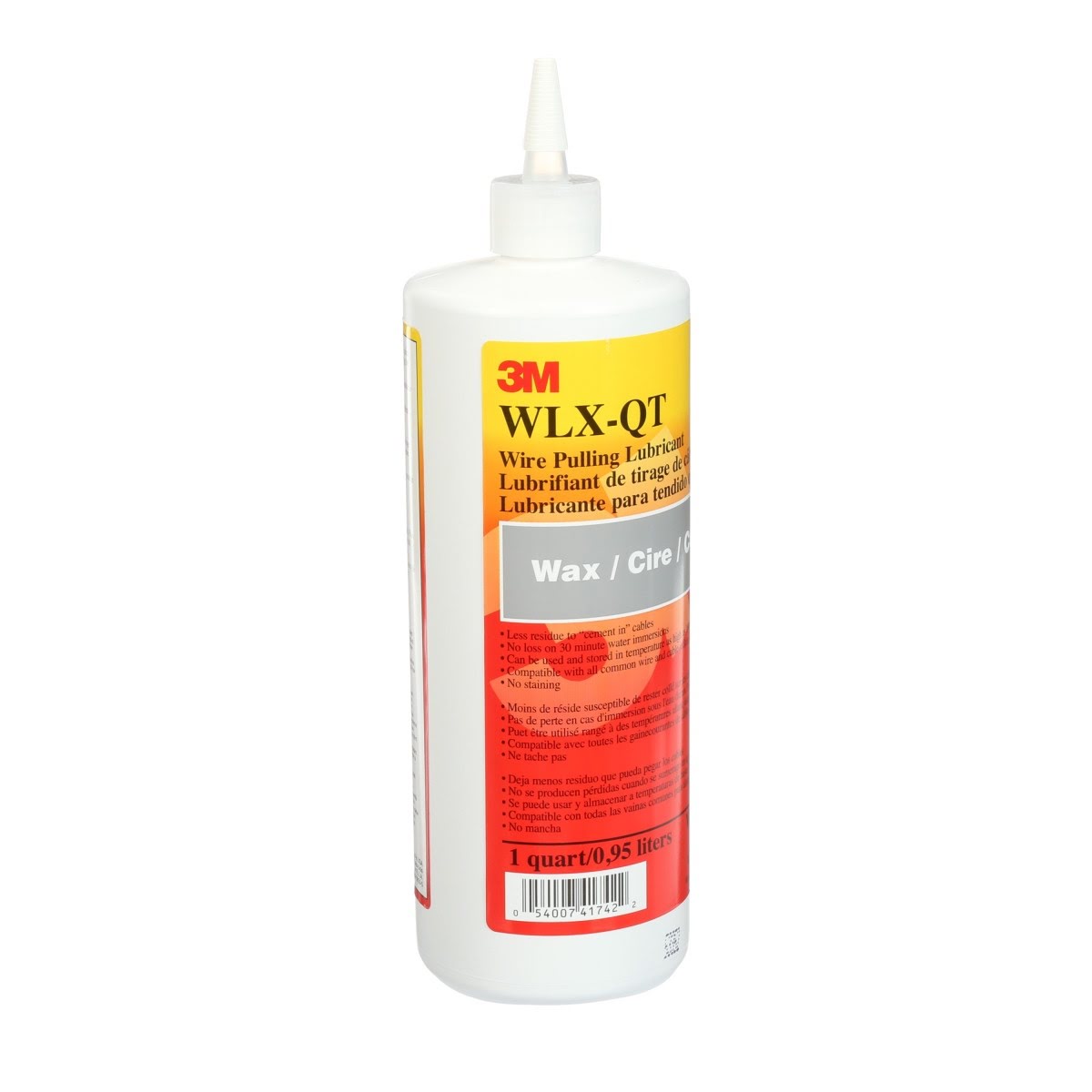 3M Wire Pulling Lubricant Wax, Gray, 1 Quart Canister (WLX-QT) (7100026918)  - (12Pack) - 5