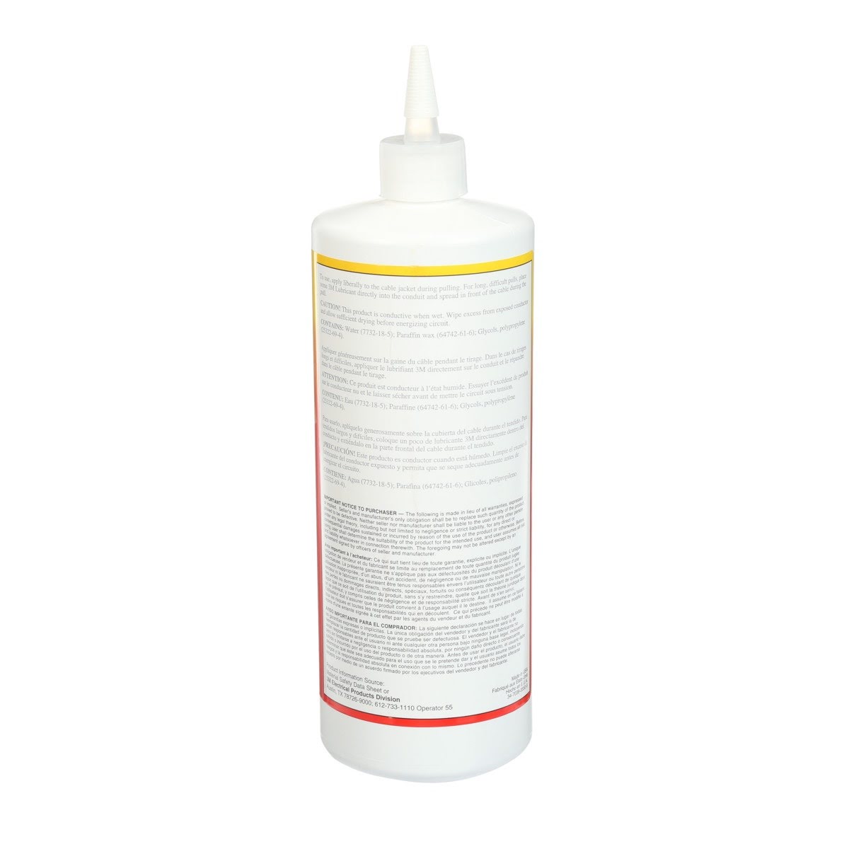 3M Wire Pulling Lubricant Wax, Gray, 1 Quart Canister (WLX-QT) (7100026918)  - (12Pack) - 7