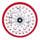 3M Xtract Hookit Low Profile Back-up Pad, 52 Holes, Red, 6 in, 5/16-24 External (20356) (7100027464)  - (10Pack)