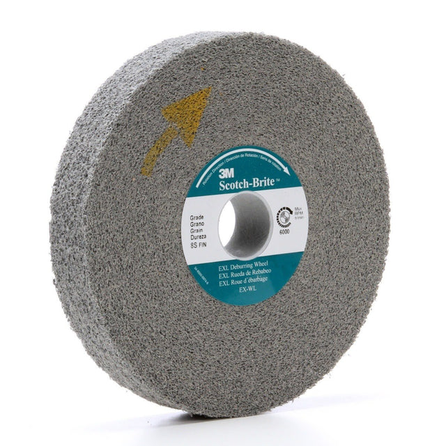 3M XL-WL Scotch-Brite EXL Deburring Convolute Wheel, 9S Fine, 6 in x 3/4 in x 1 in (7100029071) (3 Pack)