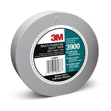 3M 3900 Multi-Purpose Duct Tape, Silver, 48 mm x 54.8 m, 7.6 mil, Rubber Adhesive, Water Resistant, Conveniently Packaged (7100029108)  - (24Pack) - 2