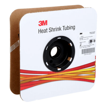 3M Heat Shrink Thin-Wall Tubing FP-301, Black, 1/8 in ID, 100 ft Spool (FP0.125BK100'S) (7100029984)  - (3Pack) - 2