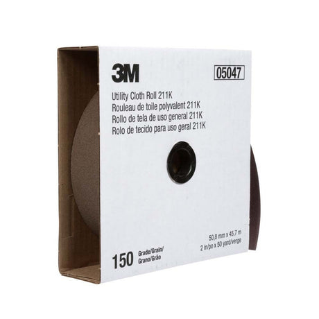 3M 211K Utility Cloth Roll Aluminum Oxide 1-1/2" x 50 yd 150 Grit (7100031693)  - (5Pack)