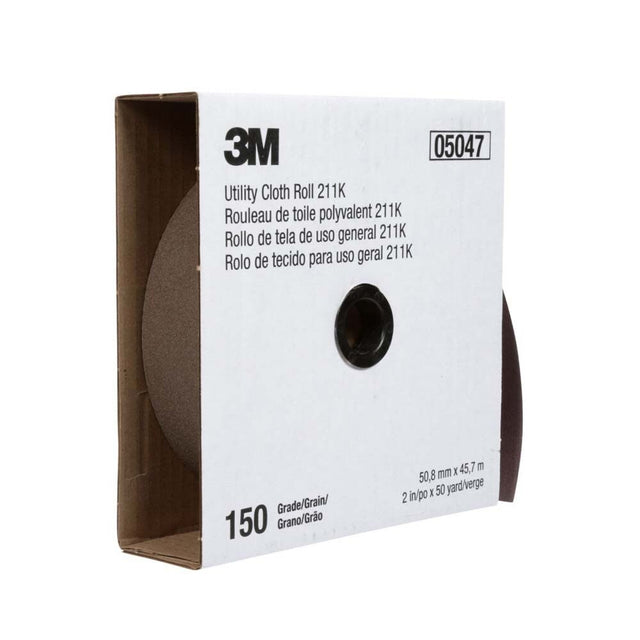3M 211K Utility Cloth Roll Aluminum Oxide 1-1/2" x 50 yd 150 Grit (7100031693)  - (5Pack)
