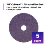 3M 786C 33413 Cubitron II Abrasive Fibre Disc, 5 in x 7/8 in, 36+ Grit, Purple (7100033183) (25 Pack) - 2