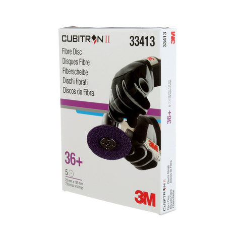 3M 786C 33413 Cubitron II Abrasive Fibre Disc, 5 in x 7/8 in, 36+ Grit, Purple (7100033183) (25 Pack) - 9