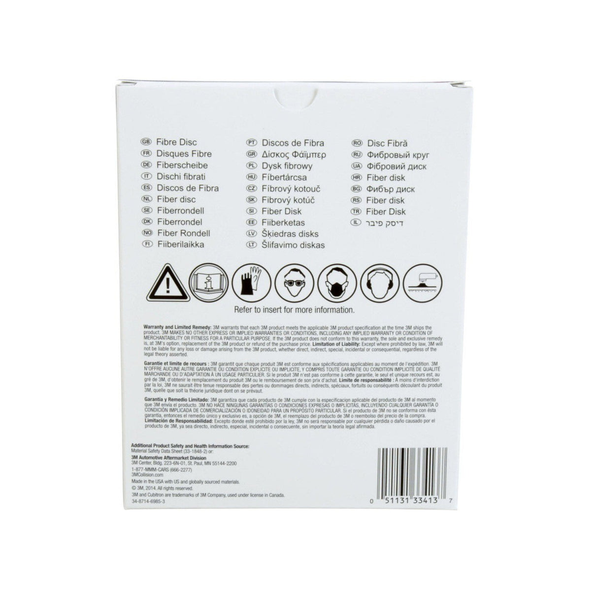 3M 786C 33413 Cubitron II Abrasive Fibre Disc, 5 in x 7/8 in, 36+ Grit, Purple (7100033183) (25 Pack) - 10
