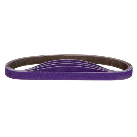 3M 786F 33445 Cubitron II File Belt, 60+ Grit, Purple, 1/2 in x 18 in, Spot Weld Removal (7100033185) (10 Pack)