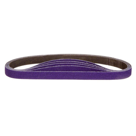 3M 786F 33445 Cubitron II File Belt, 60+ Grit, Purple, 1/2 in x 18 in, Spot Weld Removal (7100033185) (50 Pack)