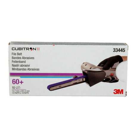 3M 786F 33445 Cubitron II File Belt, 60+ Grit, Purple, 1/2 in x 18 in, Spot Weld Removal (7100033185) (10 Pack) - 8