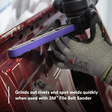 3M 33446 Cubitron II File Belt, 80+ Grit, Purple, 1/2 in x 18 in, Spot Weld Removal (7100033186) (10 Pack) - 6
