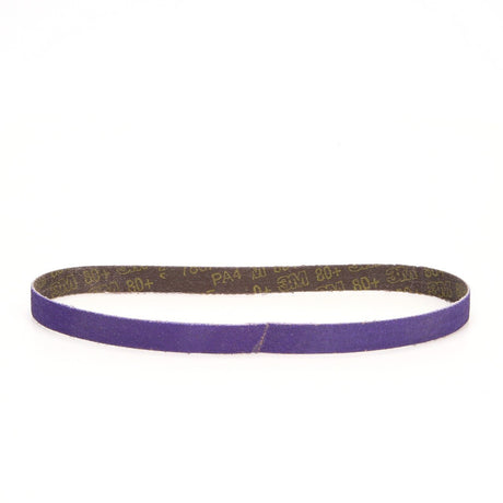 3M 33446 Cubitron II File Belt, 80+ Grit, Purple, 1/2 in x 18 in, Spot Weld Removal (7100033186) (50 Pack) - 9
