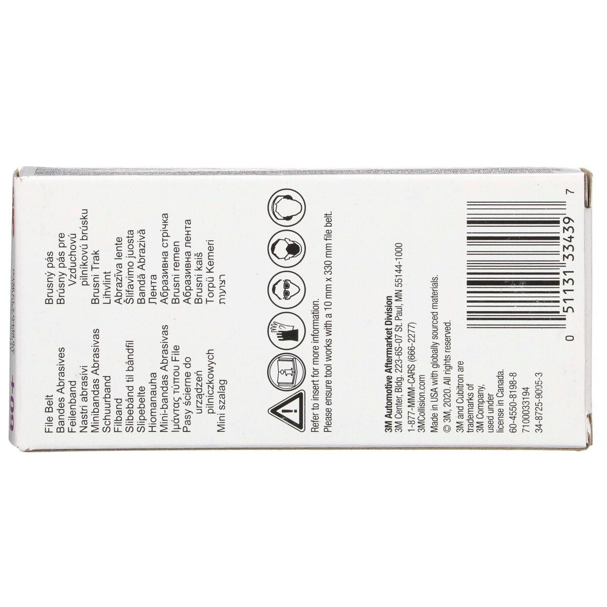 3M 786F 33439 Cubitron II File Belt, 60+ Grit, Purple, 3/8 in x 13 in, Spot Weld Removal (7100033194) (50 Pack) - 9