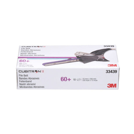 3M 786F 33439 Cubitron II File Belt, 60+ Grit, Purple, 3/8 in x 13 in, Spot Weld Removal (7100033194) (50 Pack) - 10